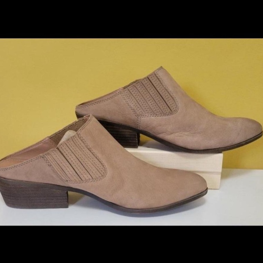 Frye Rowen Gore Suede Mules